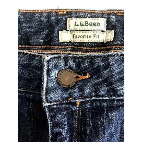 L.L.Bean Womens 12Reg Favorite Fit Denim Blue Jeans - Picture 4 of 10
